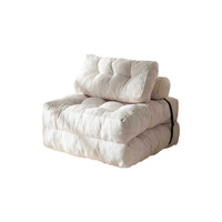 Sofá Cama Plegable Multifuncional de Alta Densidad Relleno de Esponja para Apartamentos Pequeños, Diseño Moderno de Tela, Hotel, Hospital