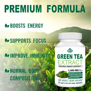 Extracto de Té Verde 1000 mg, Rico en Polifenoles EGCG, Apoya la Energía y la Salud Inmunológica, Cápsulas para Adultos - Product Image 3