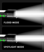 Lampe torche X725 Zoom avec batterie 21700 3500mAh, charge Type-C, lumière latérale, multifonctionnelle, lumière puissante pour le camping