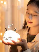 Lampe LED en silicone mignonne en forme de bière pour chambre d'enfant, veilleuse colorée à lumière douce et chaude, lampe décorative de chevet