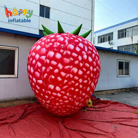 Modèle de fraise gonflable géant, ballon de fruit rouge personnalisé pour la décoration de la ferme, promotion du festival des fraises, affichage publicitaire