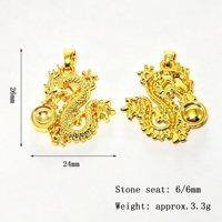 Pendentifs breloques petit dragon sculpté 3D en cuivre antique plaqué, incrustation en résine, cadeau unisexe pour la création de colliers, vente en gros
