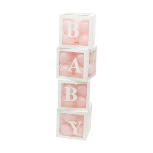 Boîte à ballons blanche avec nom et âge de l'enfant, décorations de fête de naissance, fête d'anniversaire, fournitures pour fête de premier anniversaire fille ou garçon - Product Image 3