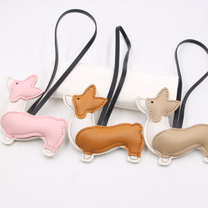 Porte-clés chien en peluche en cuir PU 2026 avec longue sangle, modèle chiot Corgi, Shiba Inu, <span class=keywords><strong>Terrier</strong></span> écossais, pour breloques de sac - Product Image 4