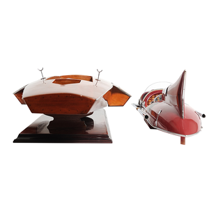 Modelo de lancha rápida Feraari Hydroplane de 85cm-Réplica de barco de carreras RC listo hecho a mano de madera para coleccionistas - Product Image 3