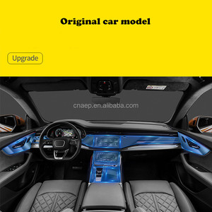 Film protecteur transparent en TPU pour l'intérieur de la voiture, contrôle central de l'écran de navigation GPS, <span class=keywords><strong>autocollant</strong></span> anti-rayures pour Audi Q8 2019-2023 - Product Image 3