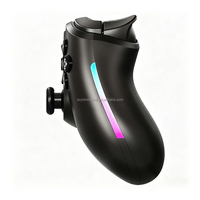 Manette de jeu sans fil Bluetooth RGB 1000 mAh avec coque avant magnétique pour console de jeu PS4 Slim Pro, avec joystick à déclencheur Hall