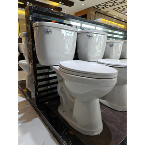 Shauchalay Tốt Nhất Nhà Vệ Sinh WC Hai Mảnh Hiện Đại Được Thiết Kế Đèn <span class=keywords><strong>Flash</strong></span> Gốm Siphonic Bộ Phòng Tắm Thiết Bị Vệ Sinh S Trap Phương Tây Nhà Vệ Sinh - Product Image 4