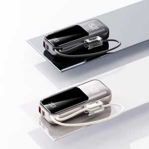 Chargeur de téléphone portable portable à charge rapide 22,5 W avec câble intégré, batterie externe 10000 mAh avec écran LED - Product Image 1