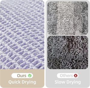 CF <strong>Lavender</strong> Boho Waffle Bath Mat Super Absorbent Non Slip Bath Mats for Bathroom Floor Machine Washable Bath <strong>Rug</strong> with Tassel - Product Image 5