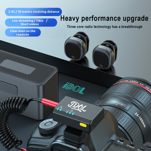 Micrófono Lavalier Inalámbrico con Cancelación de Ruido, Luces LED, Diseño Ligero, Inalámbrico 2.4G, Batería de 30H para Vlogging y Uso con Cámara - Product Image 3