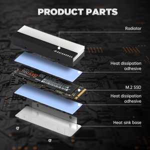 ASIAHORSE | <span class=keywords><strong>M</strong></span>.2 2280 ARGB SSD Cooler Với Ba <span class=keywords><strong>M</strong></span>.2 Nhiệt Pad 73*25.4*15.5 <span class=keywords><strong>M</strong></span>ét Tản Nhiệt - Product Image 3