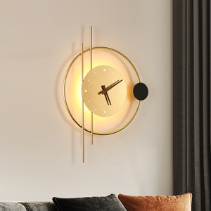 Orologio <span class=keywords><strong>da</strong></span> <span class=keywords><strong>Parete</strong></span> LED Moderno e Silenzioso, Luce Calda Multidimensionale, Decorazione in Ferro, Precisione nel Calcolo del Tempo, Illuminazione Dimmerabile <span class=keywords><strong>per</strong></span> Interni - Product Image 4