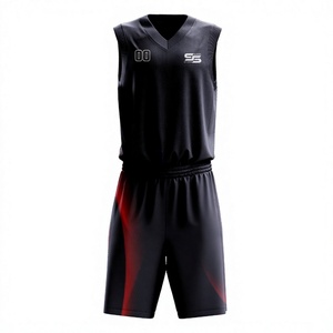ชุดบาสเก็ตบอลสองชั้นแบบกำหนดเอง เสื้อและกางเกงขาสั้น ชุดทีม ขายส่ง - Product Image 1