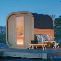 Penjualan Panas Sauna Kubus Kayu Cedar Merah Kanada untuk 4 Orang Ruang Sauna Luar Ruangan Pabrik Sumber Harga Jual Preferensial