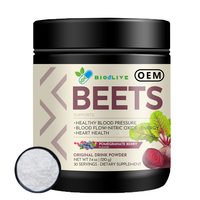 Poudre de Betterave Rouge Naturelle en Gros, Marque Privée OEM, Compléments Alimentaires pour Adultes, Augmentation de l'Oxyde Nitrique, Boost d'Énergie