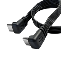 Cable de Extensión USB Tipo-C Angulado Multidireccional Personalizado, Cable Plano de Silicona para Transferencia de Datos y Carga Rápida