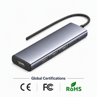 Docking Station Multiport USB C Hub Kecepatan Tinggi 10Gbps dengan 4K 60Hz PD 100W untuk MacBook Pro Air iPad Pro