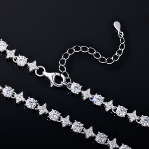<span class=keywords><strong>Chaîne</strong></span> <span class=keywords><strong>de</strong></span> <span class=keywords><strong>cheville</strong></span> tennis 6 mm pour femme, <span class=keywords><strong>en</strong></span> <span class=keywords><strong>argent</strong></span> sterling 925, sertie <span class=keywords><strong>de</strong></span> diamants Moissanite VVS, bijou étanche - Product Image 5