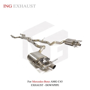 ING – soupape d'échappement Catback en alliage de titane pour Benz AMG C43 <span class=keywords><strong>Exha</strong></span> 2017 + C43 E43 E400 3.0T avec télécommande - Product Image 2
