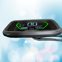 Écran LCD universel de haute qualité pour scooter/vélo électrique, couleurs vives, haute visibilité, matériau plastique vert et noir