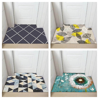 Ensemble de tapis de porte en velours cristal pour l'entrée de la maison, surface super absorbante, adapté aux animaux domestiques, écologique, utilisation intérieure et extérieure
