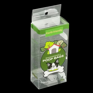 Scatola di imballaggio in plastica per sacchetto di cacca di cane animale in PP PET trasparente con stampa pieghevole personalizzata - Product Image 2