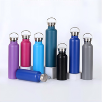 Bouteille Thermos en Acier Inoxydable Multi-Tailles (350ml, 1000ml) à Large Ouverture, Isotherme Sous Vide, avec Poignée, Anti-Fuite, pour Voyage (6-12)
