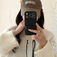 Nouvelle pochette à monnaie en cuir avec bandoulière, porte-cartes pour iPhone 18 Pro Max, étui de téléphone anti-chute