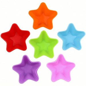 Moule à gâteau en silicone personnalisé avec logo, forme étoile 7 cm, coloré, pour muffins et cupcakes, DIY OEM/ODM - Product Image 3