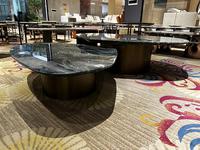 Ensemble de table basse en pierre de luxe verte - Avec marbre - Luxueux et haut de gamme - Convient pour une utilisation à domicile