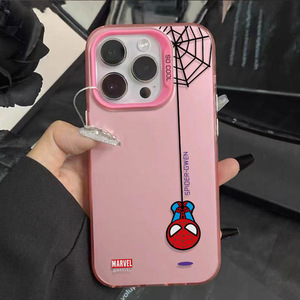 Conchiglia Spider-Man Q-Version per Apple 16 Plus 15 Cover Color argento carino semplice 13pm 7 più cartone animato creativo nel telefono cellulare - Product Image 6