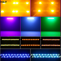 Barre lumineuse rétro à 5 têtes Matrix Vintage COB LED avec lampe auxiliaire RGB, DMX, RDM, activée par le son, pour DJ, mariage, club