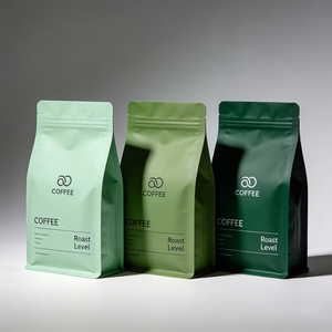<span class=keywords><strong>Bolsa</strong></span> de Empaque para Granos de Café Personalizada de Alta Barrera con Válvula y Cierre, <span class=keywords><strong>Bolsa</strong></span> de Café de Fondo Plano para Granos Enteros o Molidos - Product Image 2