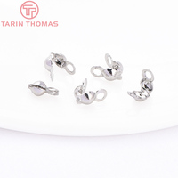 Fermoirs à clip en laiton couleur or 24 carats pour bracelets, fermoirs à perles, fermoirs à fil, accessoires de fabrication de bijoux DIY en gros