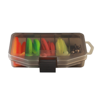 Ensemble de leurres souples Palmer de 33 pièces, 7 cm, à queue de pagaie, avec boîte et têtes plombées de 5 g