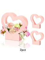 Boîte à fleurs en papier pour arrangement de bouquet, sacs cadeaux pour fleurs avec poignée, emballage imperméable, emballage floral, mariage, anniversaire, fête