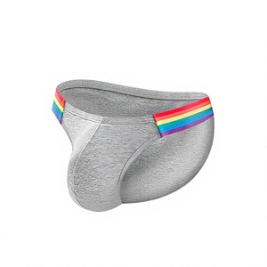 Rainbow Pattern Men's Underwear Casual Briefs Shorts Breathable Comfy Stretchy <b>Boxer</b> Briefs Underwear Knitted Made in Bangladesh - Product Image 2