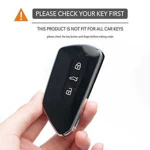 Funda de Silicona y Aleación de Zinc para Llave de VW Volkswagen Golf 8, Seat <span class=keywords><strong>Leon</strong></span> 2021, <span class=keywords><strong>Cupra</strong></span> Formentor, Skoda A8 Octavia Mk8 - Product Image 5