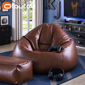 OTAUTAU DD121 ปลอกบีนแบ็กหนัง PU ปลอกเก้าอี้เกม ปลอกออตโตมัน ไม่มีไส้ใน - Product Image 1