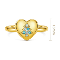 Ensemble de bijoux en or 18 carats sur le thème de Noël, vente en gros, boucles d'oreilles, collier, bracelet, bague, fabricant de bijoux à marque privée