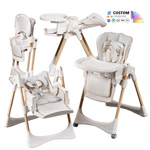 Seggiolone Pappa Portatile in Plastica OEM per Bambini, Regolabile in Altezza con Chiusura Facile e Ruote, per Neonati da 0 a 12 Mesi - Product Image 1