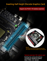 PC para Juegos Eglobal DIY, Intel Core 10.ª Gen. I7 10700T I9 10900T, CPU de Escritorio, Win11, Mini ITX, HDMI2.0, DP1.2, Pantalla 4K, HTPC