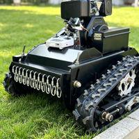 Tondeuse robot compacte 550 mm à lame rotative, diesel 4 temps, télécommandée, sur chenilles, homologuée CE, pour vignobles, vergers et fermes