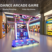 Machine de danse musicale d'arcade à monnayeur avec écran LCD, style sportif, 220V, pour centres de jeux intérieurs