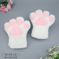 Gants en peluche patte de chat Lolita, mitaines de cosplay dessin animé, accessoire de scène pour enfants, accessoire de main moelleux en forme de patte de chat