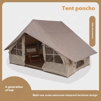 Brevax BY-ZP026 Ensemble de camping gonflable multifonctionnel de luxe en aluminium à double paroi, type à armature droite, une chambre, Oxford
