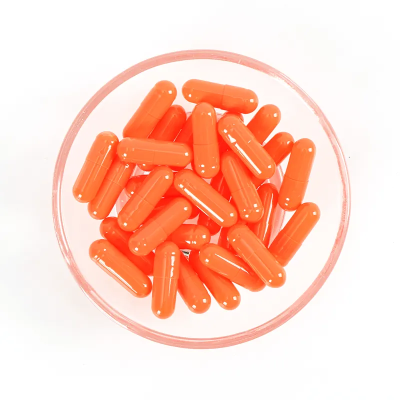 Leere Kapsel-Schale Verpackungsgröße 00 0 1 2 orange rote gelatine-Kapseln im Großgebinde