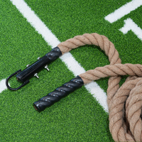 Corde d'escalade en chanvre écologique et durable de 38 mm pour l'entraînement physique en extérieur, portable, avec logo personnalisé, pour la force des bras et le tirant à la corde - Vente en gros