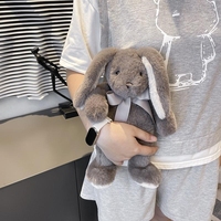 Jouet en peluche non rembourré doux créatif Polyester Animal jouets petit renard blanc brun lapin chiot souriant mouton drôle jouets